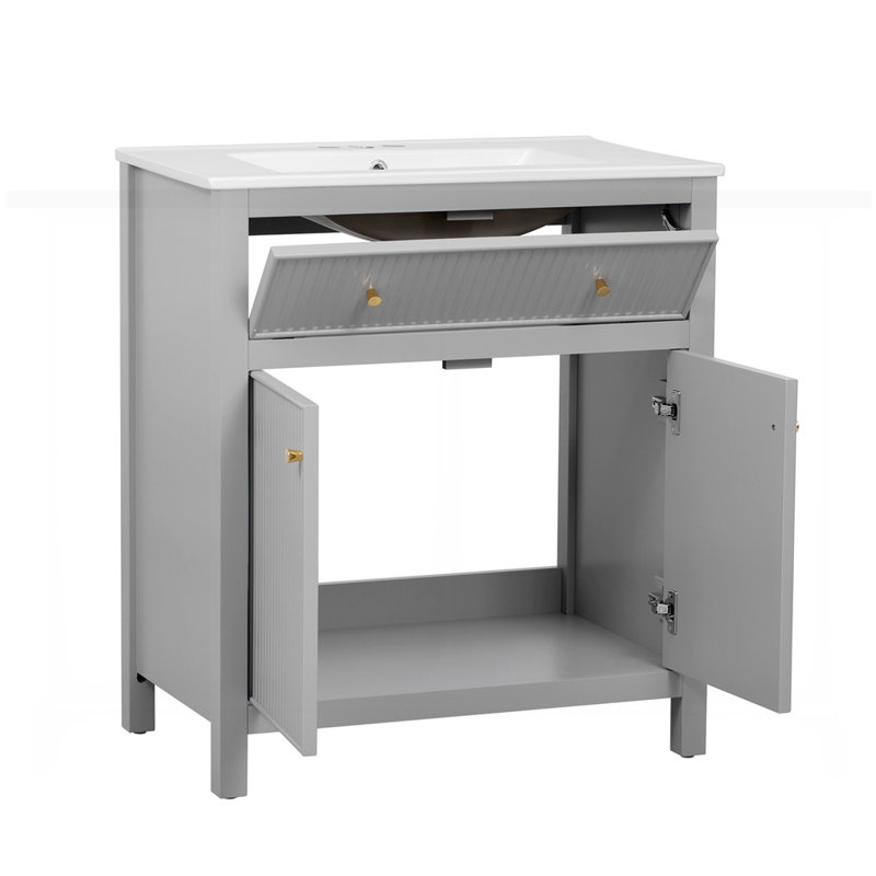 30'' Bathroom Vanity with Ceramic Sink