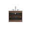 Meuble-lavabo mural 24 po en noyer de style contemporain-125885572