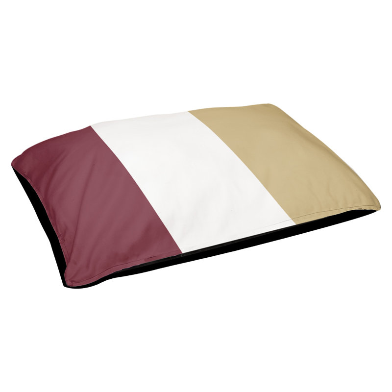 Coussin d'extérieur pour chien Florida Tribe, Moyen (l 28 po x P 18 po x H 6 po), Grenat / blanc / doré