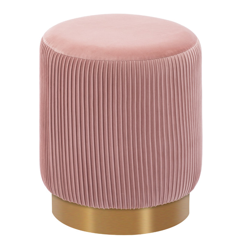Ceilia Footstool, Salmon Pink