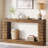 Narrow Brown Wood Console Table With Storage, Perfect For Entryway, Sofa, Hallway, And Living Room
