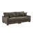 2 - Piece Upholstered Camel Chenille Modular Sectional Sofa with Armrests & Throw Pillows-718692609