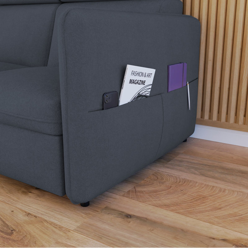 3 Seater Sofa Bed, Grey