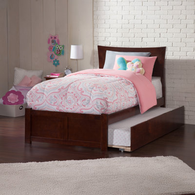 Flagg Solid Wood Platform Bed with Footboard and Trundle