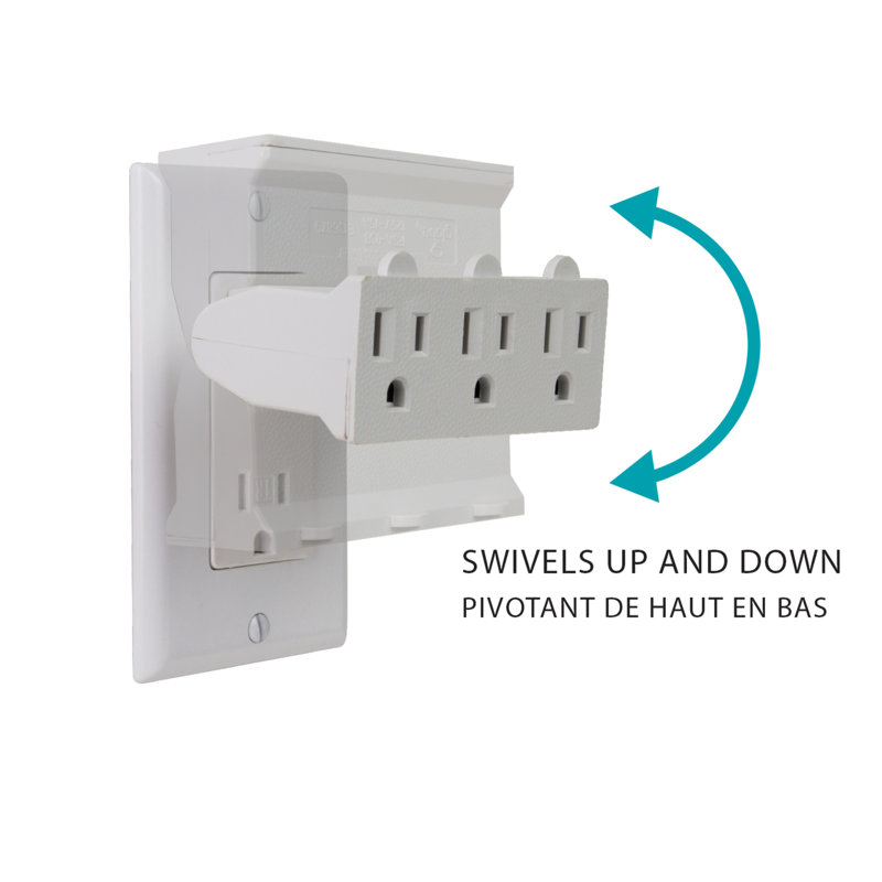 Triplex Outlet Globe Electric Company 15-Amp Standard Tamper Resistant Triplex Outlet ...