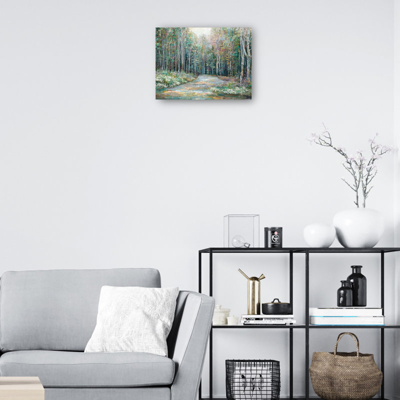Spring Trail by Studio Arts Canvas Art Print, Wrapped Canvas, 42" H x 56" W x 1.5" D