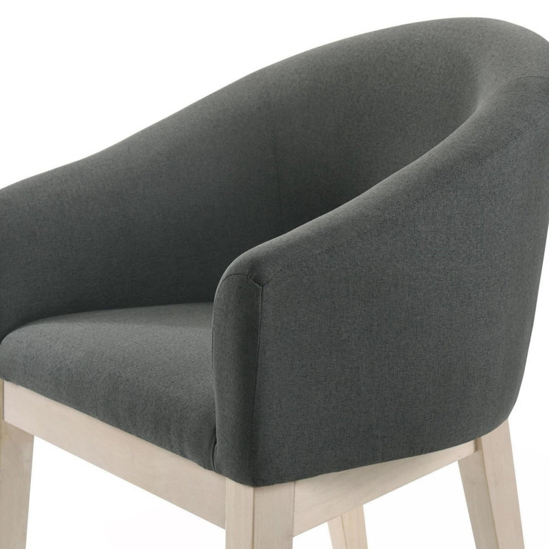 Ensemble de 2 fauteuils d'appoint tonneau en tissu