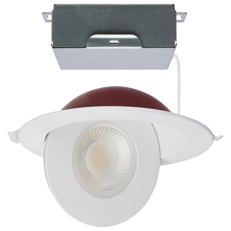 6'' Selectable Color Temperature 15 Watt Dimmable Air-Tight IC Rated LED Canless Recessed Lighting Kit