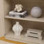 Buffet 31,5 po avec portes arquées classiques en bois massif pour couloir, salon ou vestibule, jaune antique-1058704850