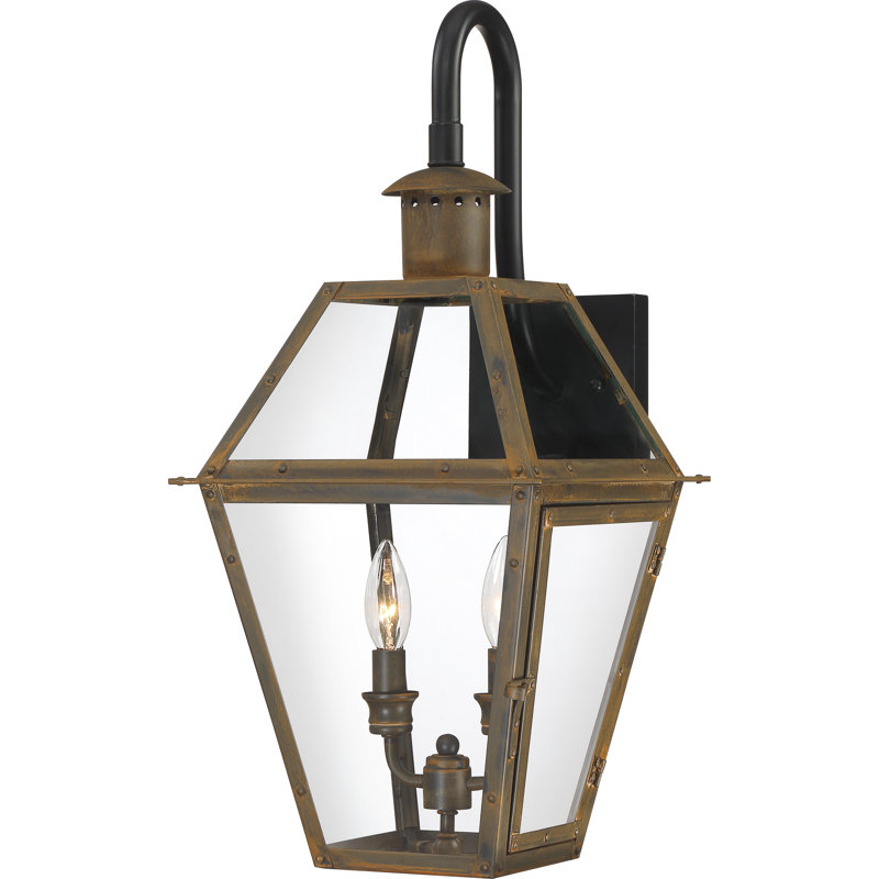 2 - Bulb 22.5" H Outdoor Wall Lantern, Industrial Bronze