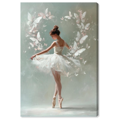 Flutter Ballerina II Glam Art Canvas Print by Art Remedy