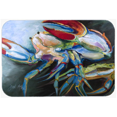Crab with Red Pincers Glass Cutting Board