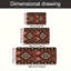 Tapis de cuisine 3 pièces Southwestern Aztec Tribal