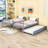 Hulbard Twin Over Twin Convertible Wooden Bunk Bed With Twin Trundle And Safety Guardrails-2110746094