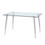 Ensemble de salle à manger 5 pièces l 51,2 po - Table en verre avec chaises grises et 4 sièges