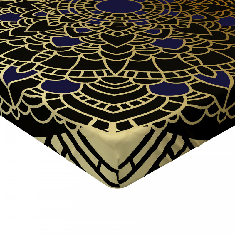Microfiber Geometric Fitted Sheet, Full/Double Fitted Sheet