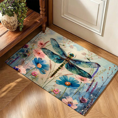 Tapis bleu Blueflyfly Wildflower 120 x 80 cm