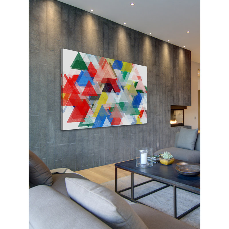 « dedéclining composition », reproduction d’art sur toile tendue, H 30 po x l 45 po x P 1,5 po