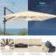 Parasol lumineux en porte-à-faux 10 pi x 10 pi Glynn-1260856489