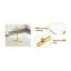 36-Inch Round Glass Bar Table with Gold Base