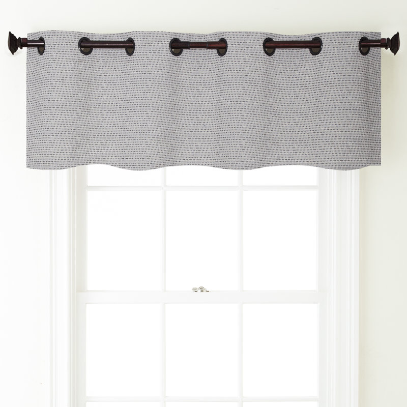 Amelio Tailored Window Valance, Anthracite