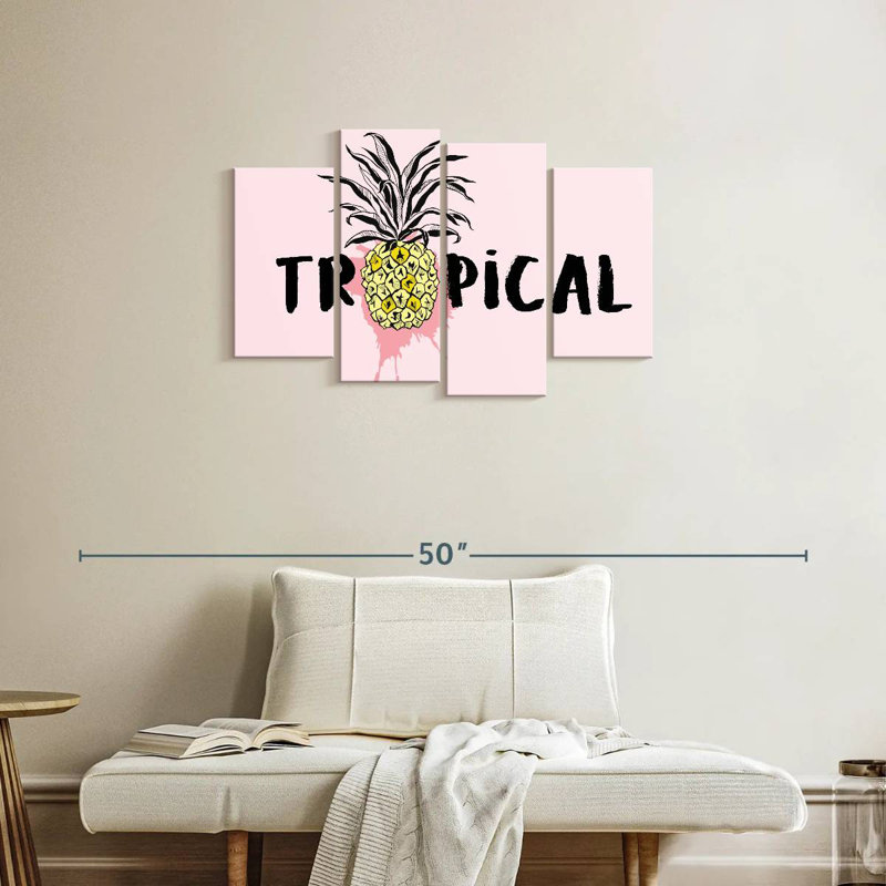Yarlin Pineapple Typography, 22" H x 36" W