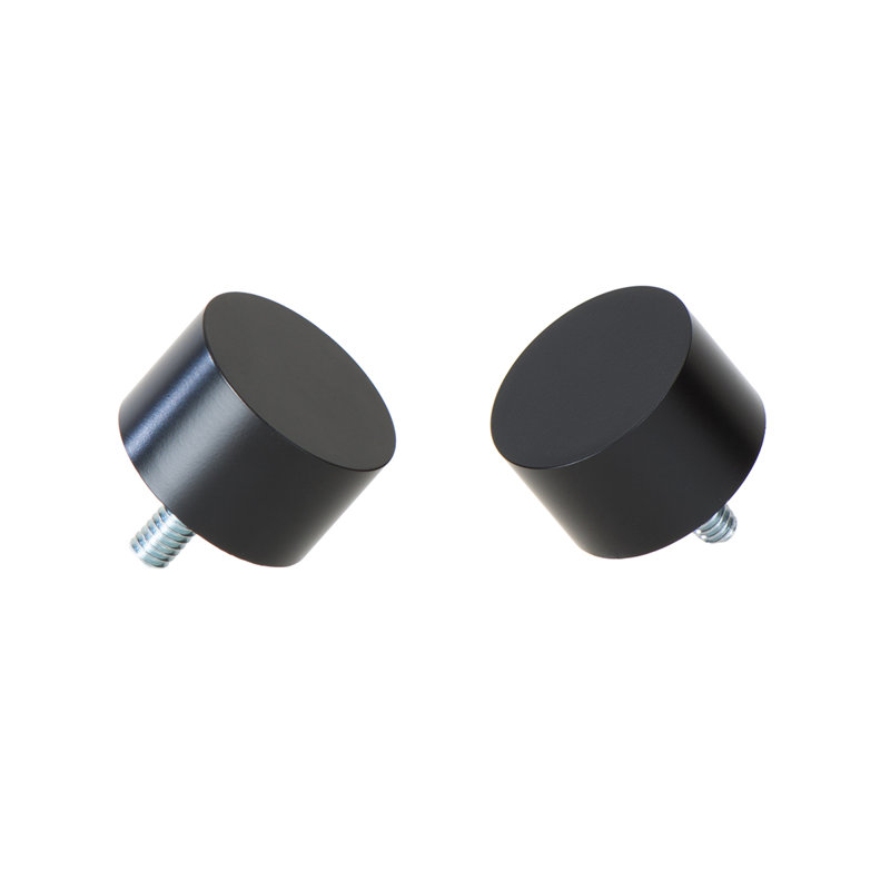  Embouts avec embouts pour tringles à rideaux de 7/8 po et de 1 pouce de couleur noire, Noir