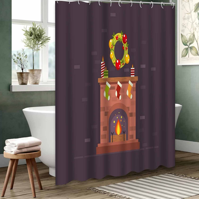 Rideau de douche transparent transparent, rideaux de douche pour la salle de bain avec 12 crochets, 72" L x 78" W