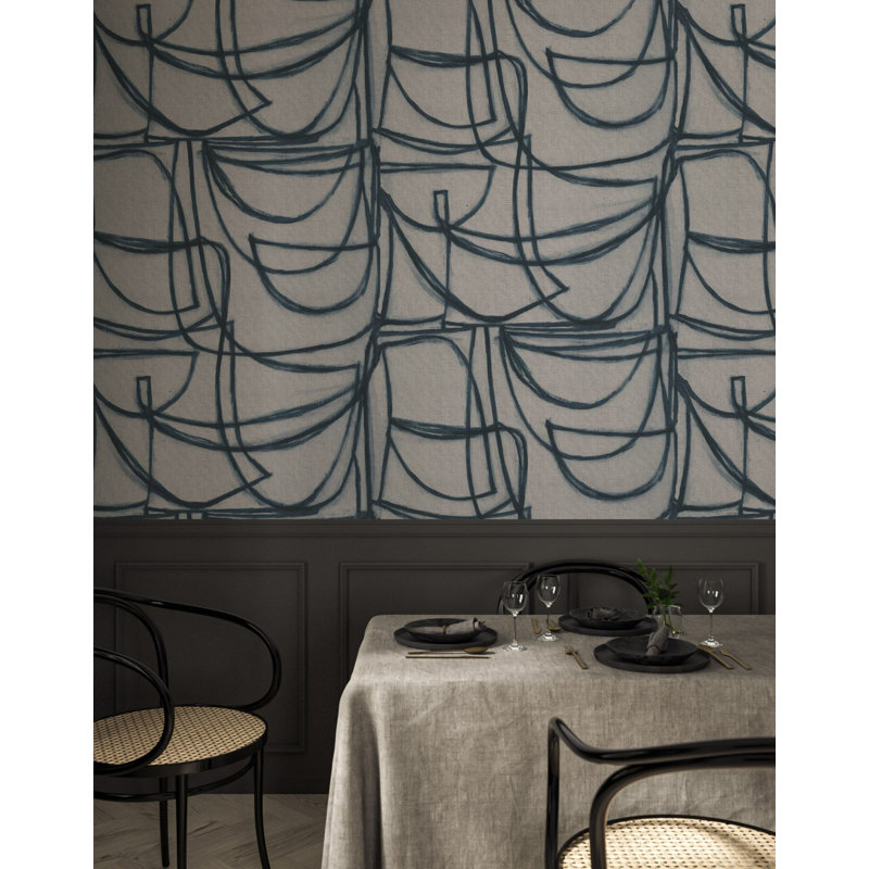 Limitless Large - Wallpaper by Norman Wyatt Home, Indigo, Peel & Stick, Self-Adhesive