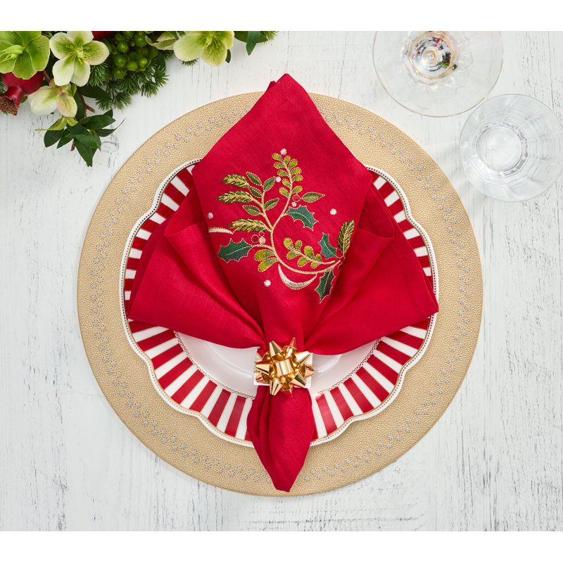 Holly Ribbon Napkin
