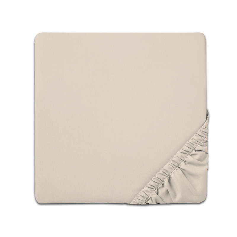 Draps de fond en microfibre brossée avec sangles en feuille intégrées, Crème, Drap-housse de taille double