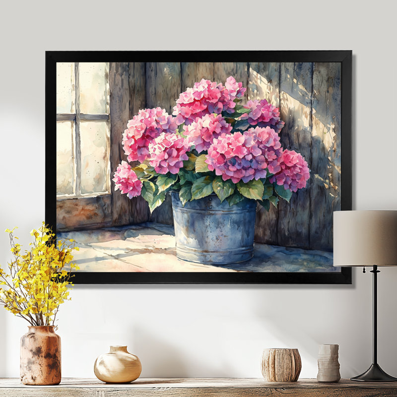 Iftene - Floral Wall Art, Reproduction encadrée d'une seule photo, H 30 po x l 40 po, Noir, noir, noir, noir