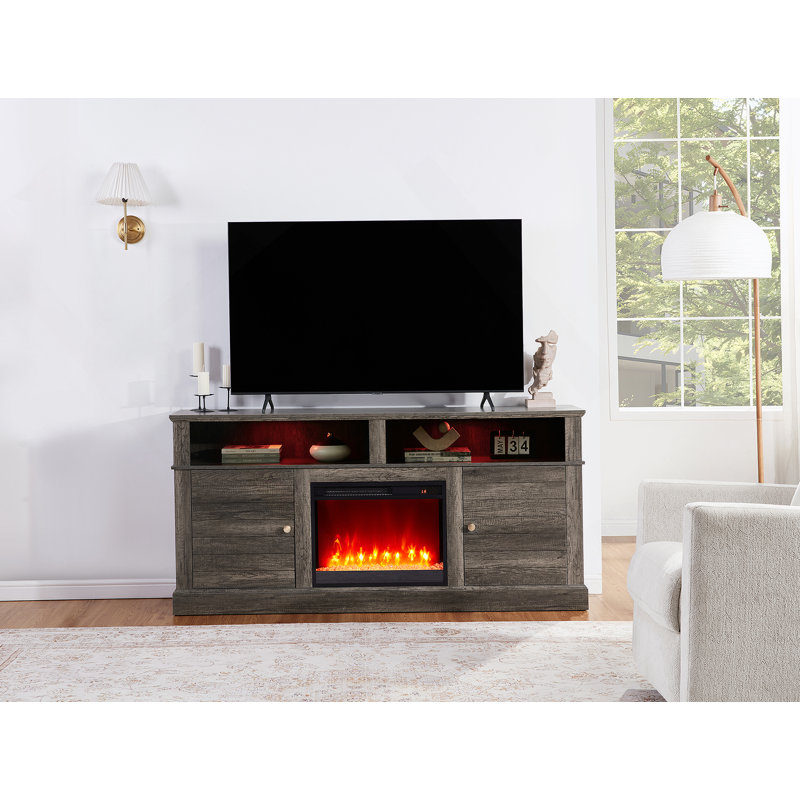 Console de meuble télé 70 po avec foyer et chauffage Lucoyer