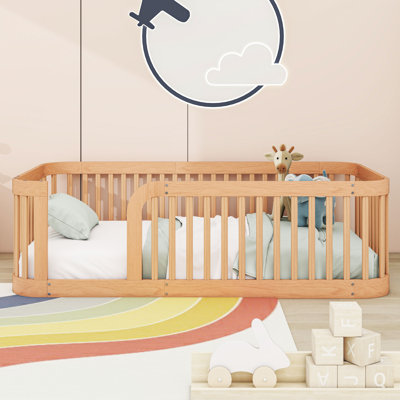 Twin Wood Frame Floor Bed