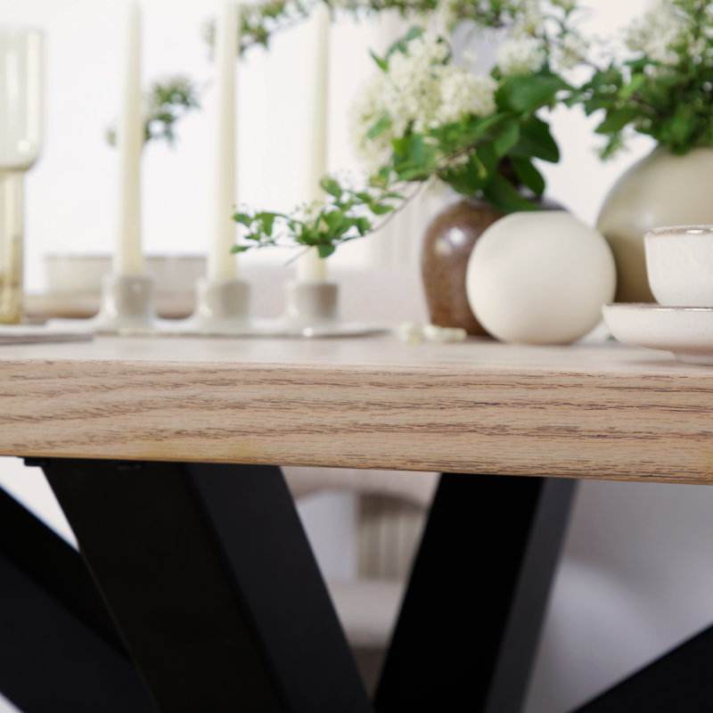 Metal Base Dining Table