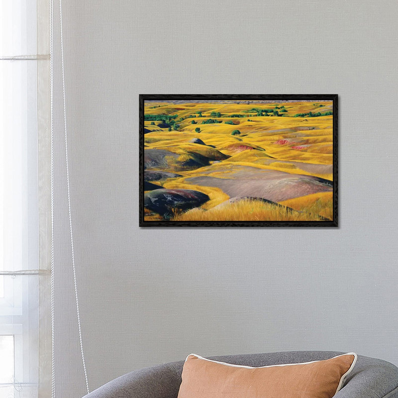 Badlands Prairie by Nick Savides - Gallery-Wrapped Canvas Giclée on Canvas, Black Framed, 66.04 cm H x 45.72 cm W