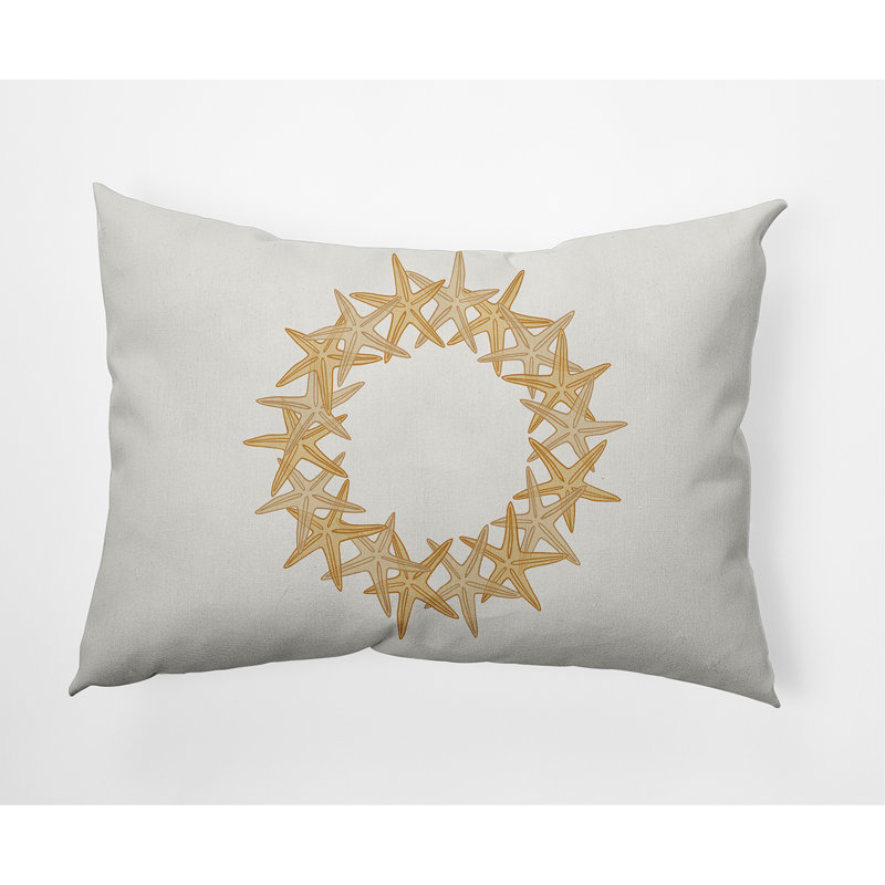 Coussin intérieur / extérieur Coastal Christmas, Jaune