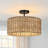 Autym Rattan Semi Flush Mount
