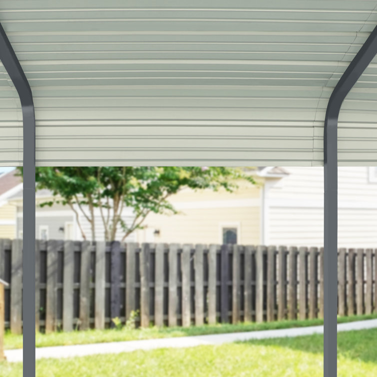 Veikous Outdoor Carport Canopy , Garage Car Shelter Shade with Metal Roof
