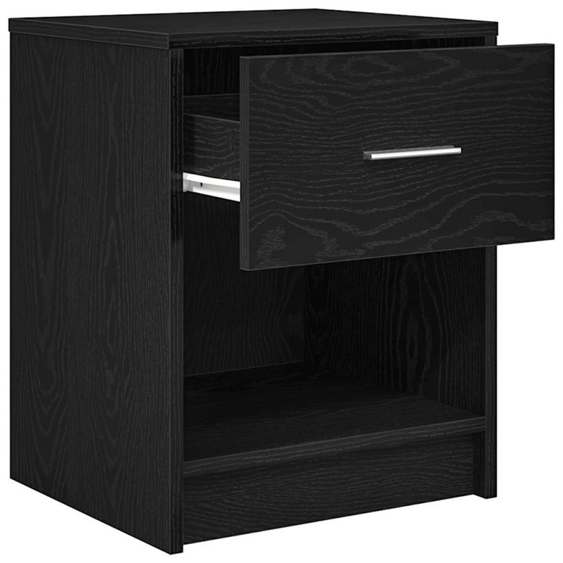 Bedside Cabinet With Drawer 40X34x50 Cm, Black, 2
