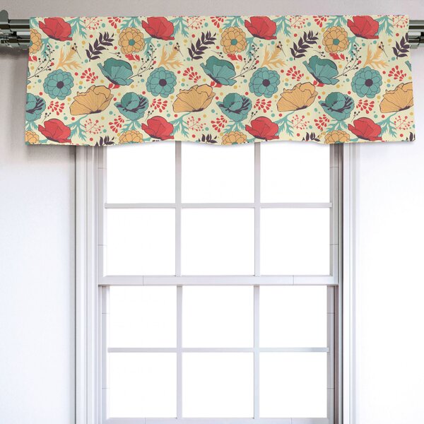 East Urban Home Sateen Ruffled 54'' W Window Valance in | Wayfair