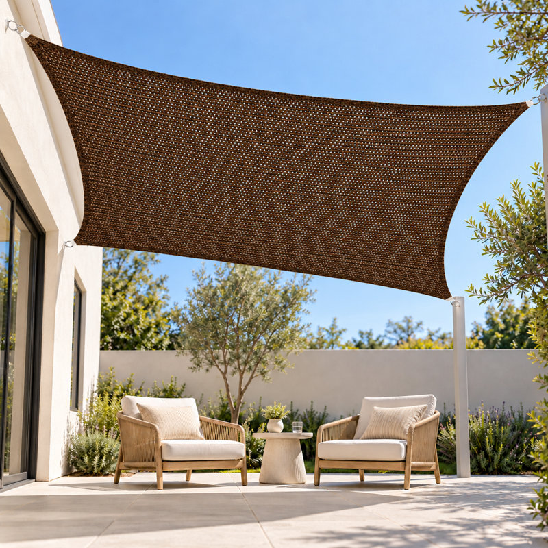 Voile d'ombrage royal 200 g / m² Royal Shade, 10 pi x 20 pi, Brun