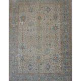 One-of-a-Kind High-Quality Hand-Knotted Gray Area Rug