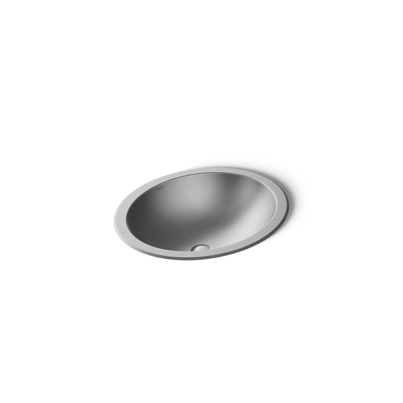 Bachata Metal Oval Undermount Bathroom Sink, Luster