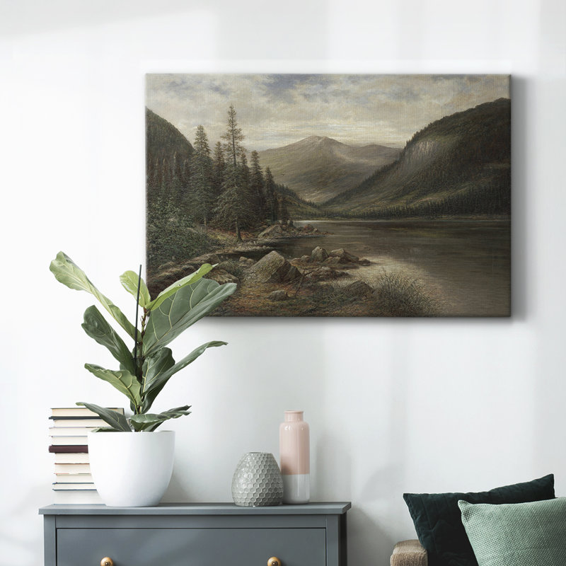 Paysage rétro - CDIL, H 41 po x l 61 po x P 1,5 po, Toile tendue