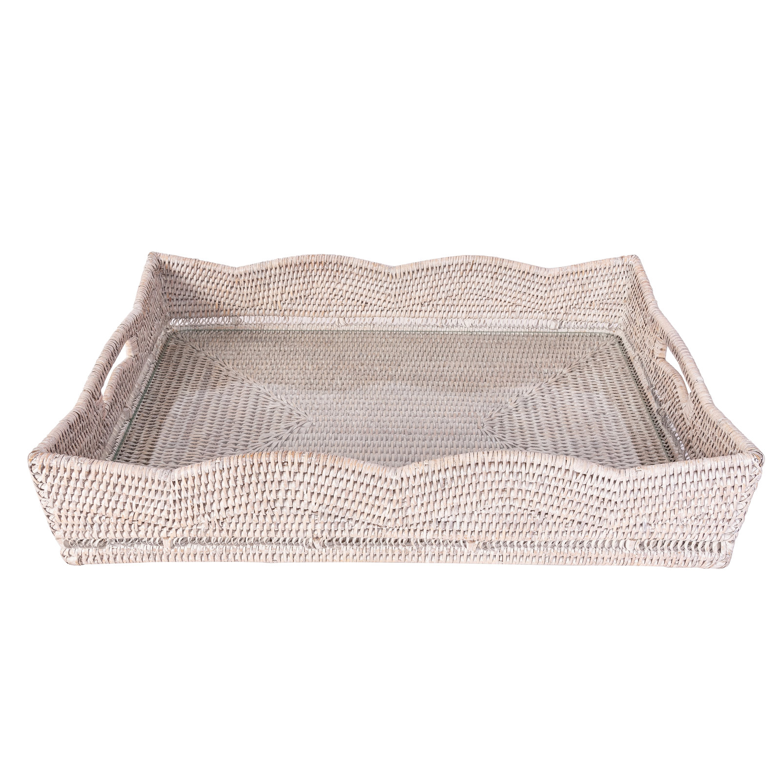 Landry Coffee Table Tray, White Wash, White Wash