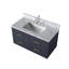 36 po X P 22 po D Meuble-lavabo simple avec comptoir en marbre de Carrare, tiroirs et robinet-728228293