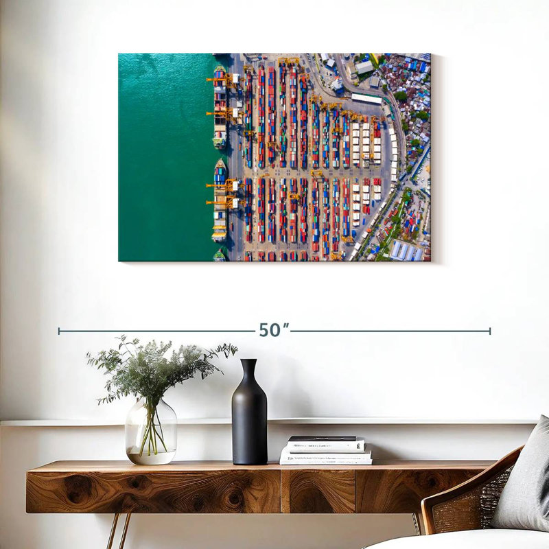 Mehar Container Port, 24" H x 36" W