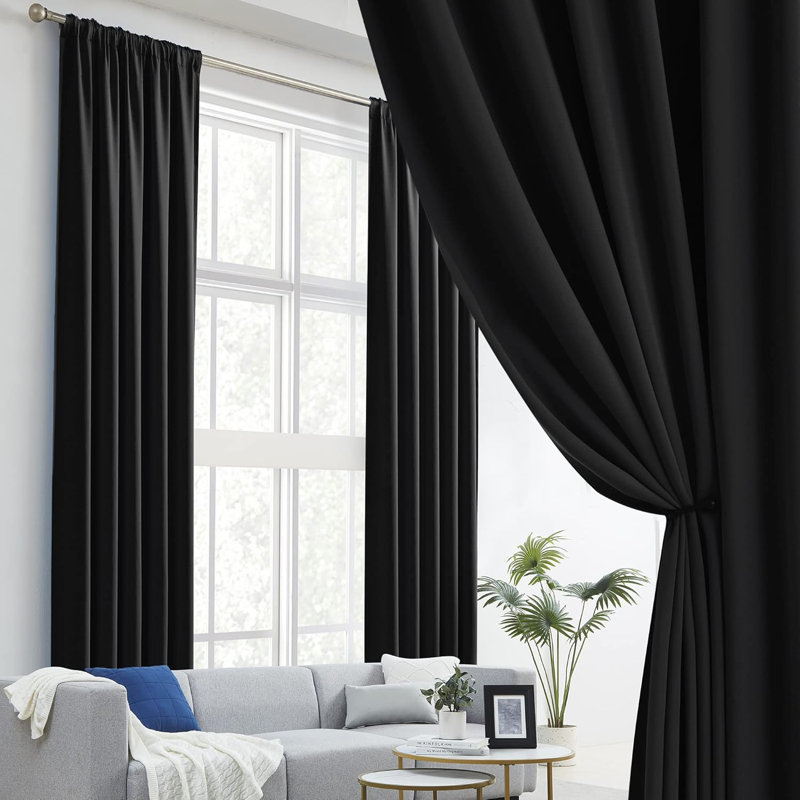 Hokku Designs Blackout Curtain Drapes 2 Panels | Wayfair