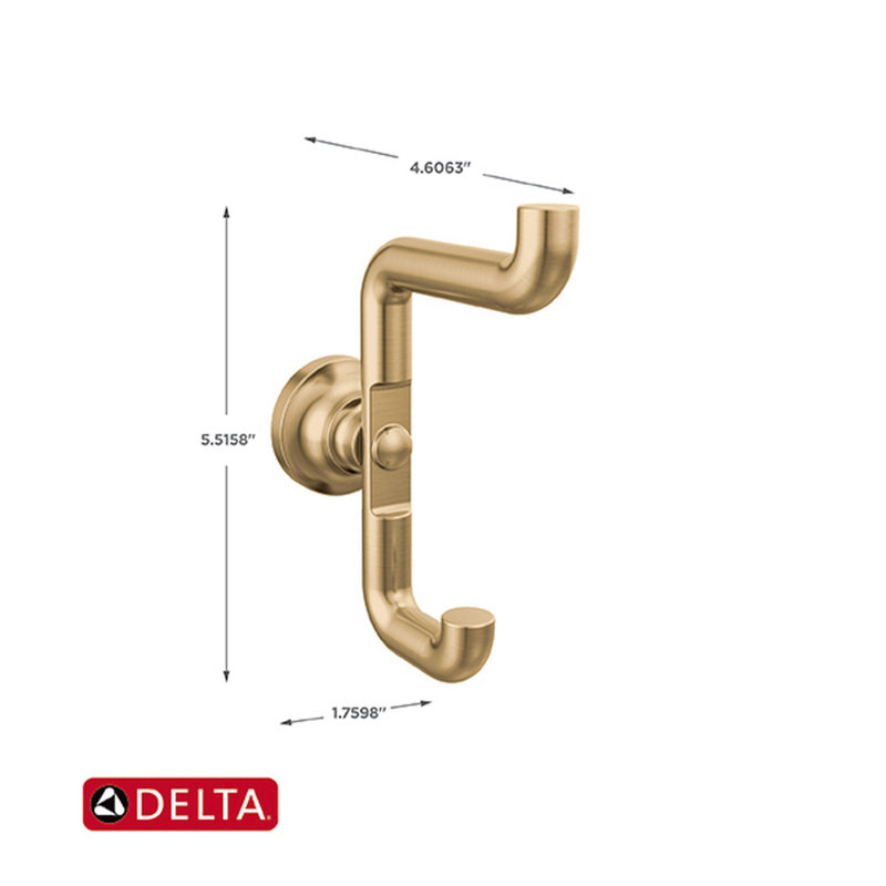 Champagne Bronze Wall Mounted Double Towel Hook